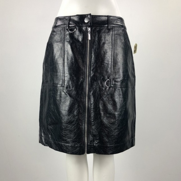 Love & Legend Black Vegan Leather Skirt Size XL